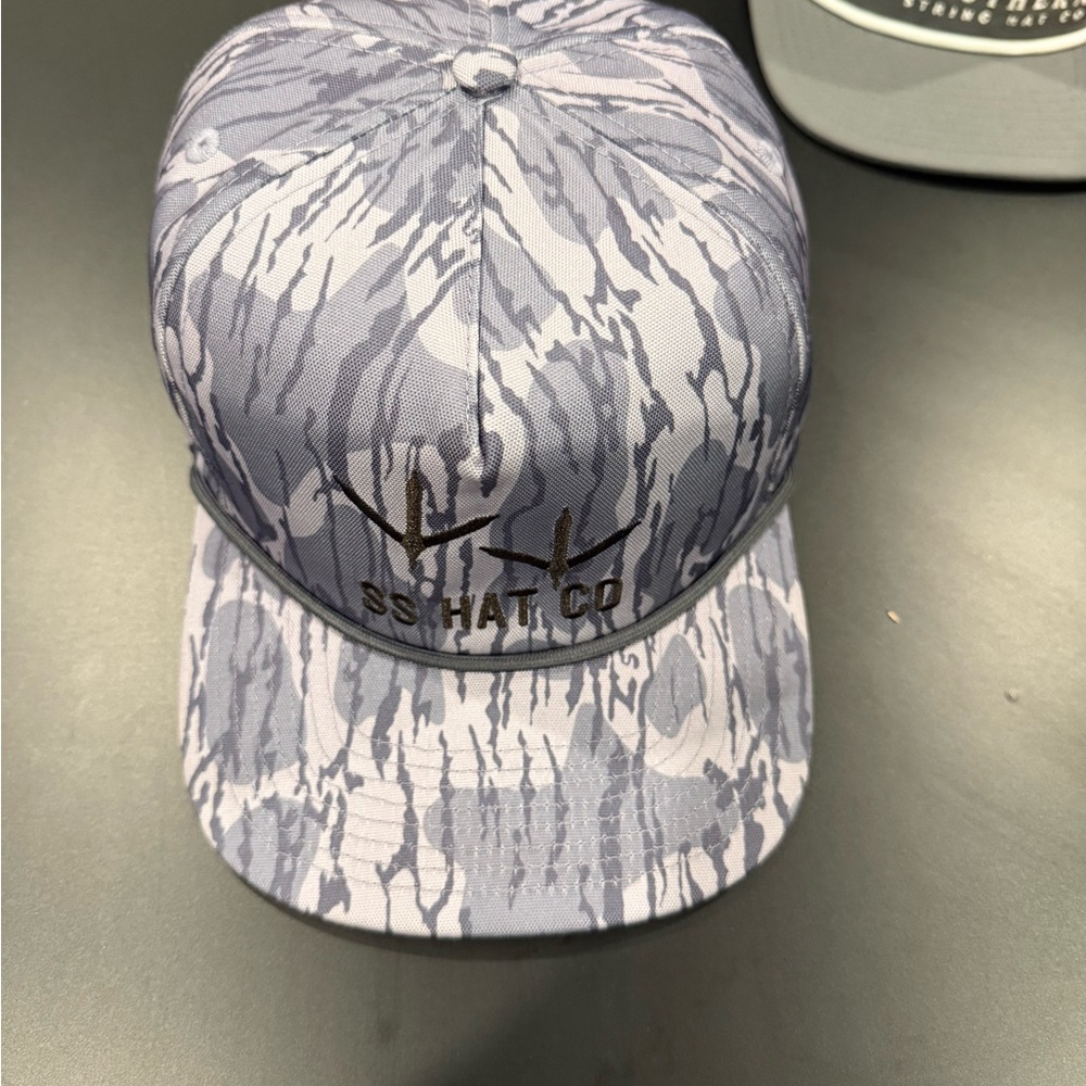 Gray Camouflage Snapback Hat